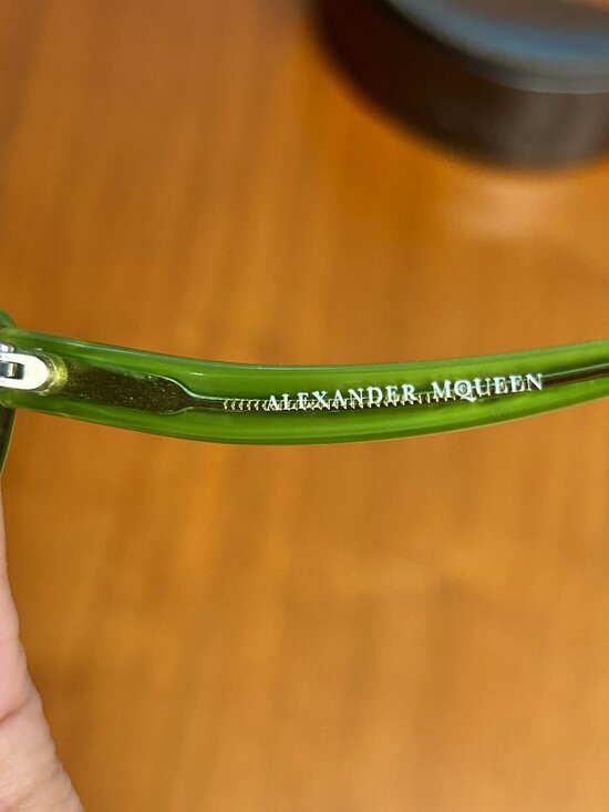 Alexander McQueen Cat-eye Sunglasses Purple & Green w/ Case